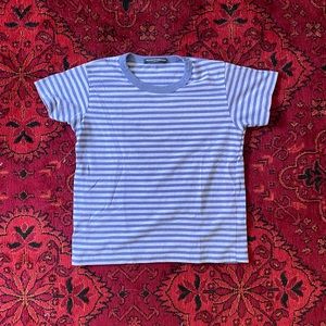 Brandy Melville periwinkle stripe tee